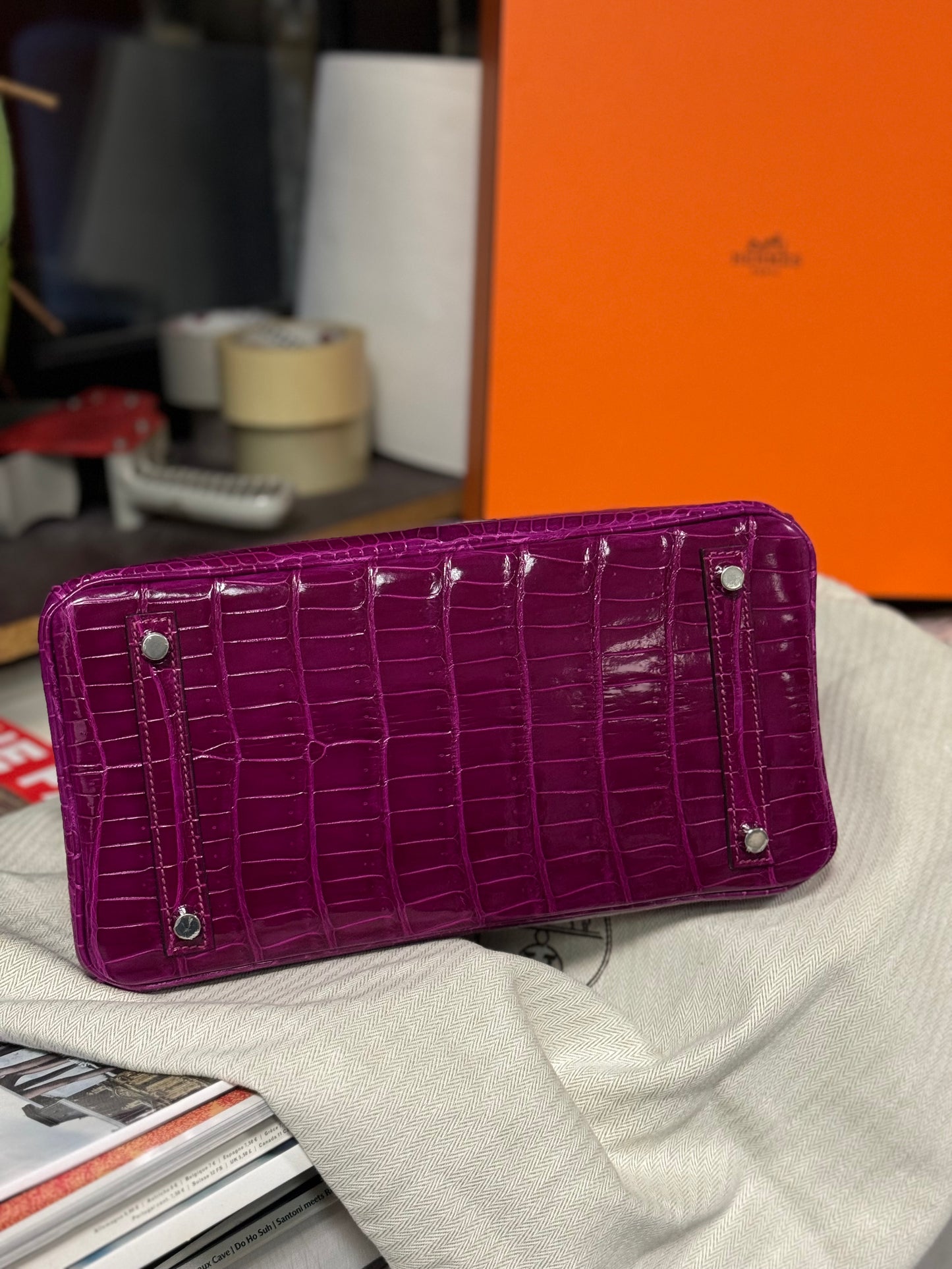 Hermès Birkin 35 Porosus Crocodile Rose Pourpre 2022