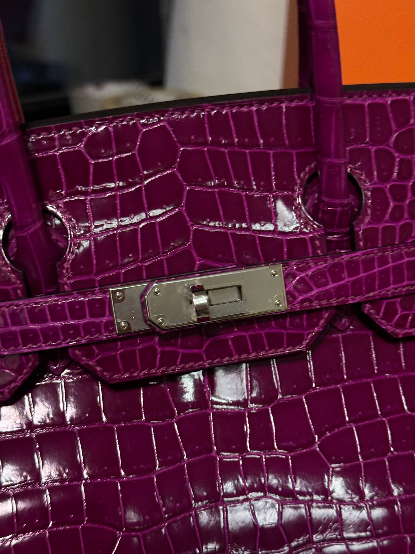 Hermès Birkin 35 Porosus Crocodile Rose Pourpre 2022
