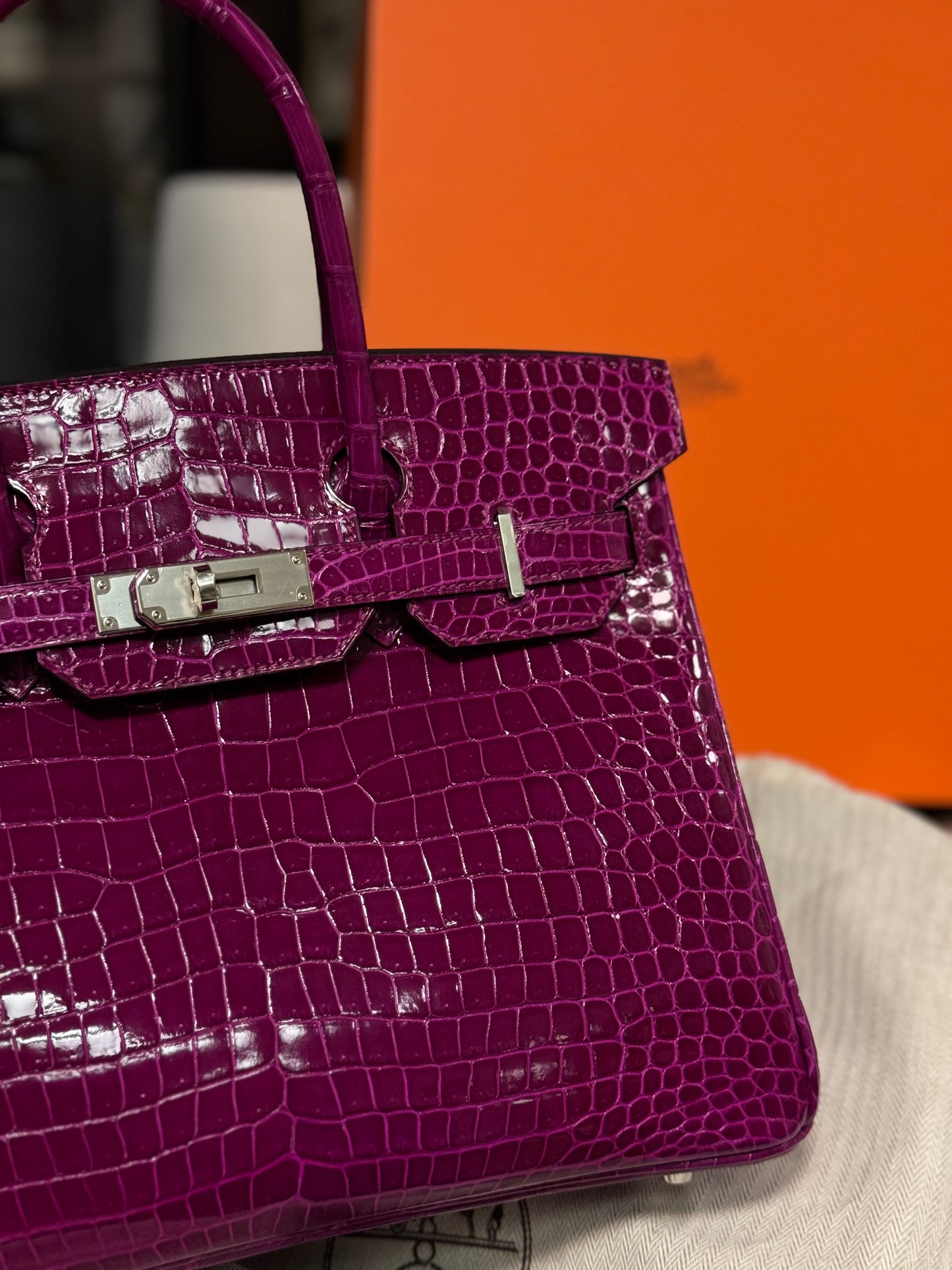 Hermès Birkin 35 Porosus Crocodile Rose Pourpre 2022
