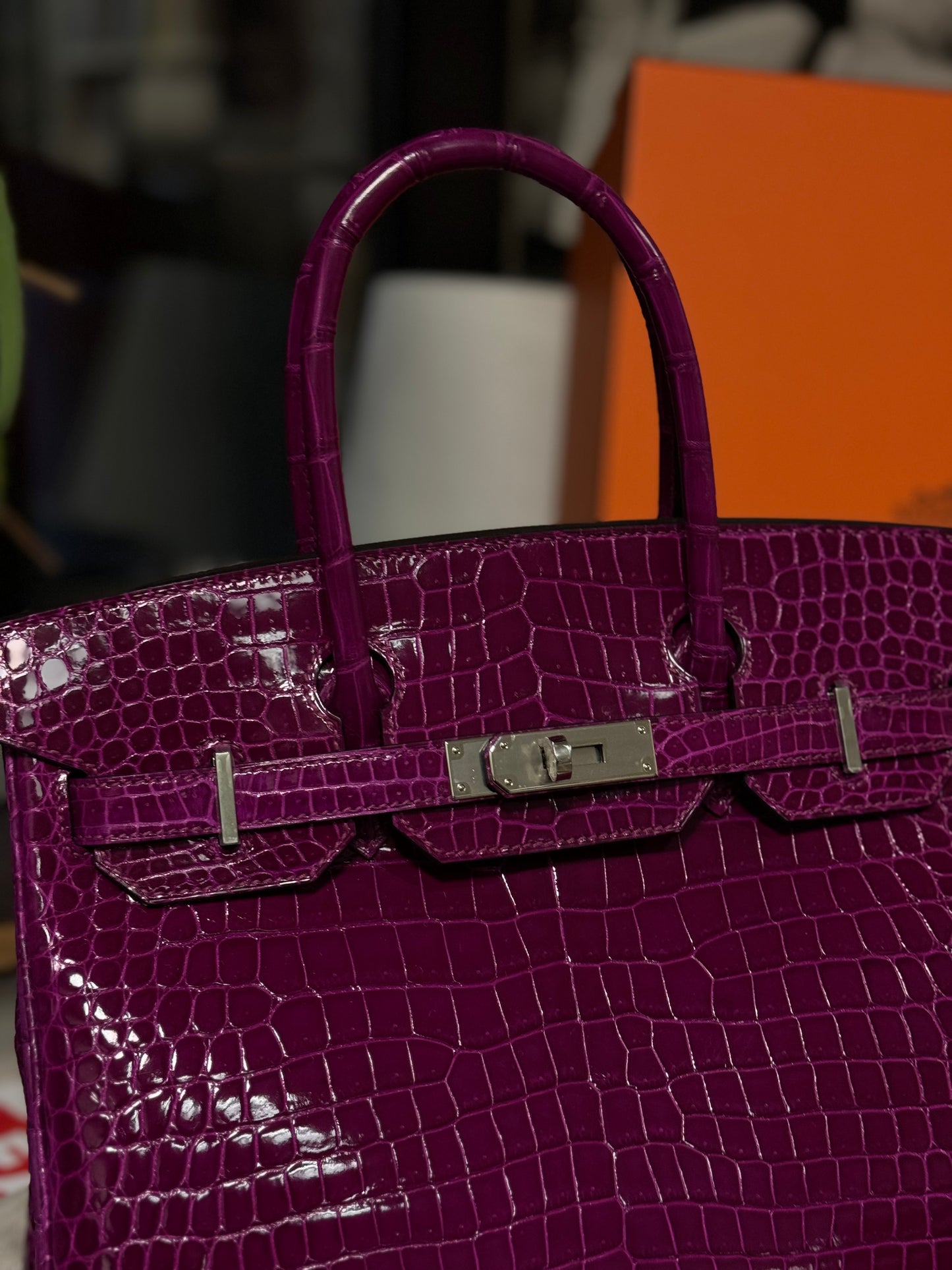 Hermès Birkin 35 Porosus Crocodile Rose Pourpre 2022